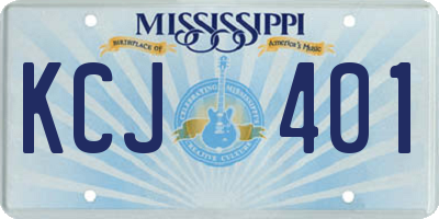 MS license plate KCJ401