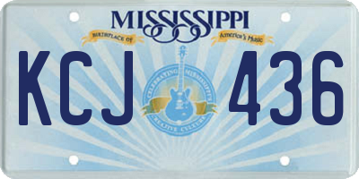 MS license plate KCJ436