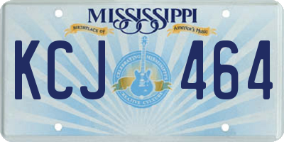 MS license plate KCJ464