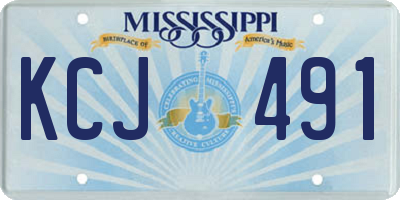 MS license plate KCJ491