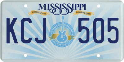 MS license plate KCJ505