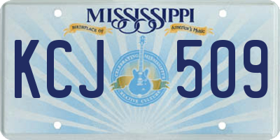 MS license plate KCJ509