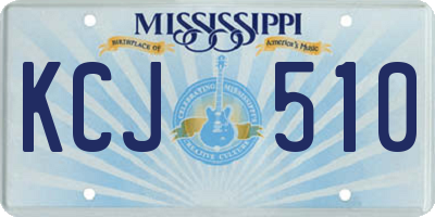 MS license plate KCJ510