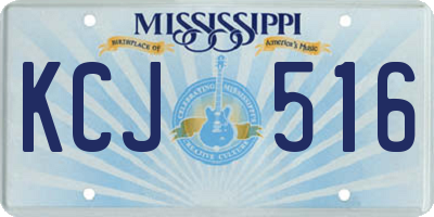 MS license plate KCJ516