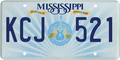 MS license plate KCJ521