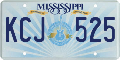 MS license plate KCJ525