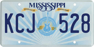 MS license plate KCJ528