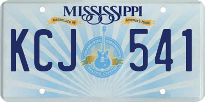 MS license plate KCJ541