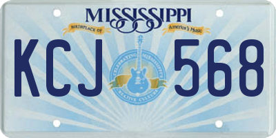 MS license plate KCJ568