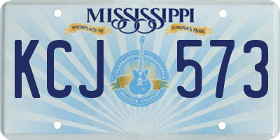 MS license plate KCJ573