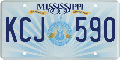 MS license plate KCJ590