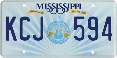 MS license plate KCJ594