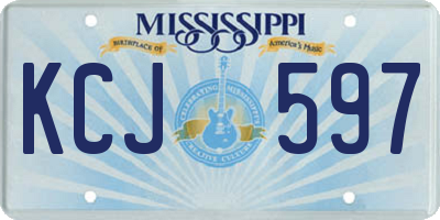 MS license plate KCJ597