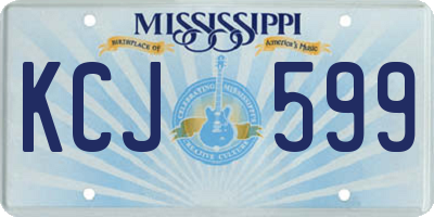 MS license plate KCJ599