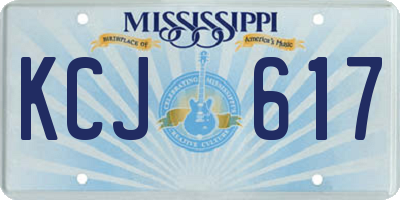 MS license plate KCJ617