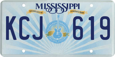 MS license plate KCJ619