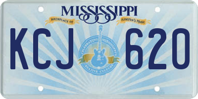 MS license plate KCJ620