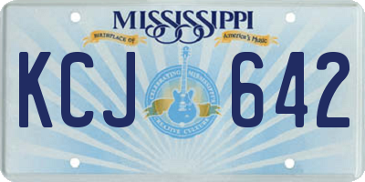 MS license plate KCJ642