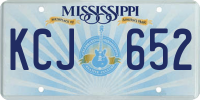 MS license plate KCJ652
