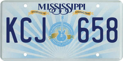 MS license plate KCJ658