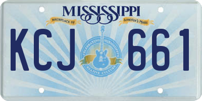 MS license plate KCJ661