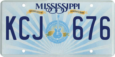 MS license plate KCJ676