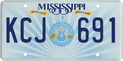 MS license plate KCJ691