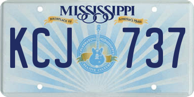 MS license plate KCJ737