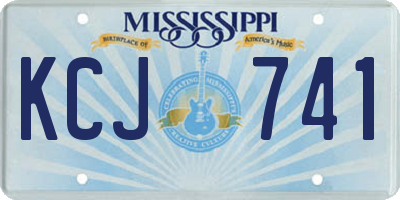 MS license plate KCJ741