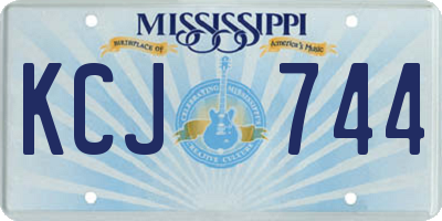 MS license plate KCJ744