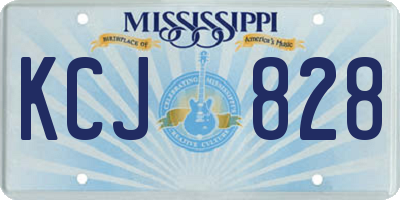 MS license plate KCJ828