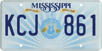 MS license plate KCJ861