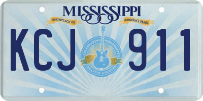 MS license plate KCJ911