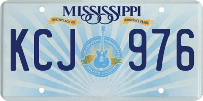 MS license plate KCJ976