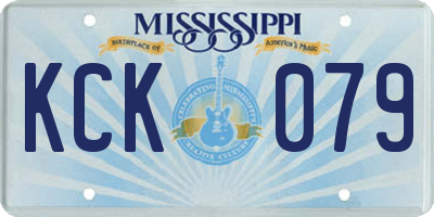 MS license plate KCK079