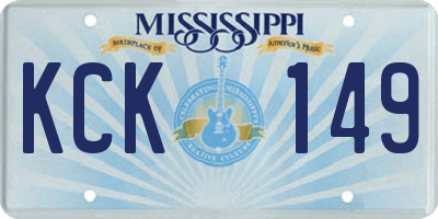 MS license plate KCK149