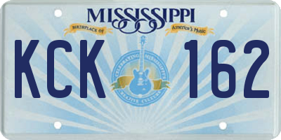 MS license plate KCK162