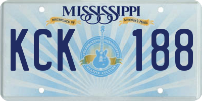 MS license plate KCK188