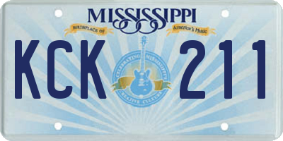 MS license plate KCK211