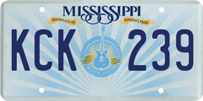 MS license plate KCK239