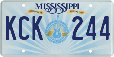 MS license plate KCK244