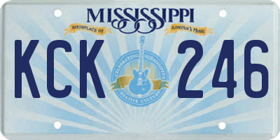 MS license plate KCK246
