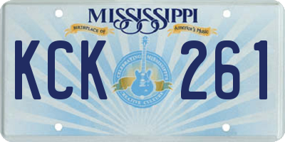 MS license plate KCK261