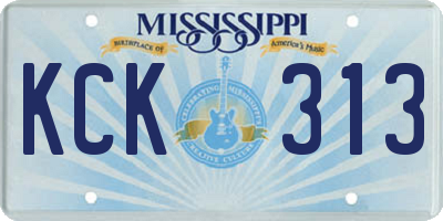 MS license plate KCK313