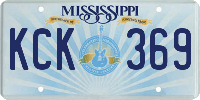 MS license plate KCK369