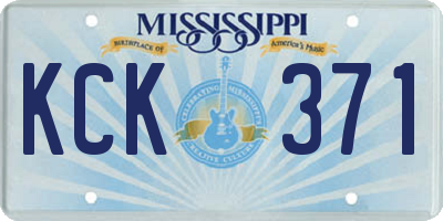 MS license plate KCK371