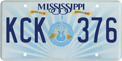 MS license plate KCK376