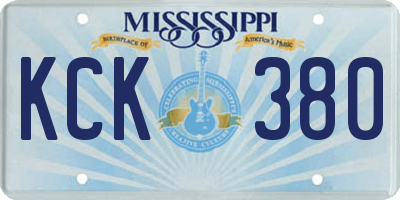 MS license plate KCK380