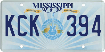 MS license plate KCK394