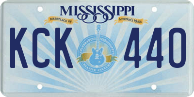 MS license plate KCK440